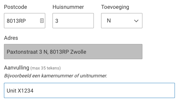 Wijziging adres Zwolle